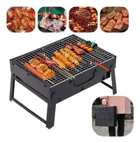 Mini Asador Parrilla Brasero A Carbón Portátil Plegable