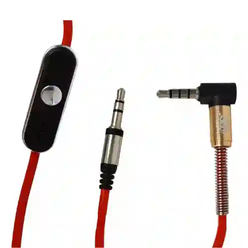 Cable Auxiliar Plug 3,5mm Sonido Stereo Micrófono 1.2m Pp