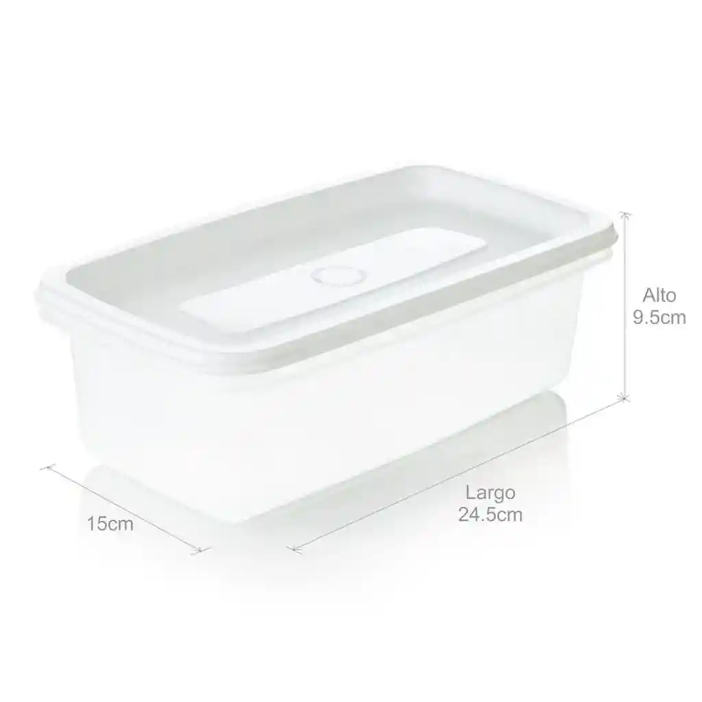 Recipiente Rectangular 2l Estra 4-1043641 -transparente