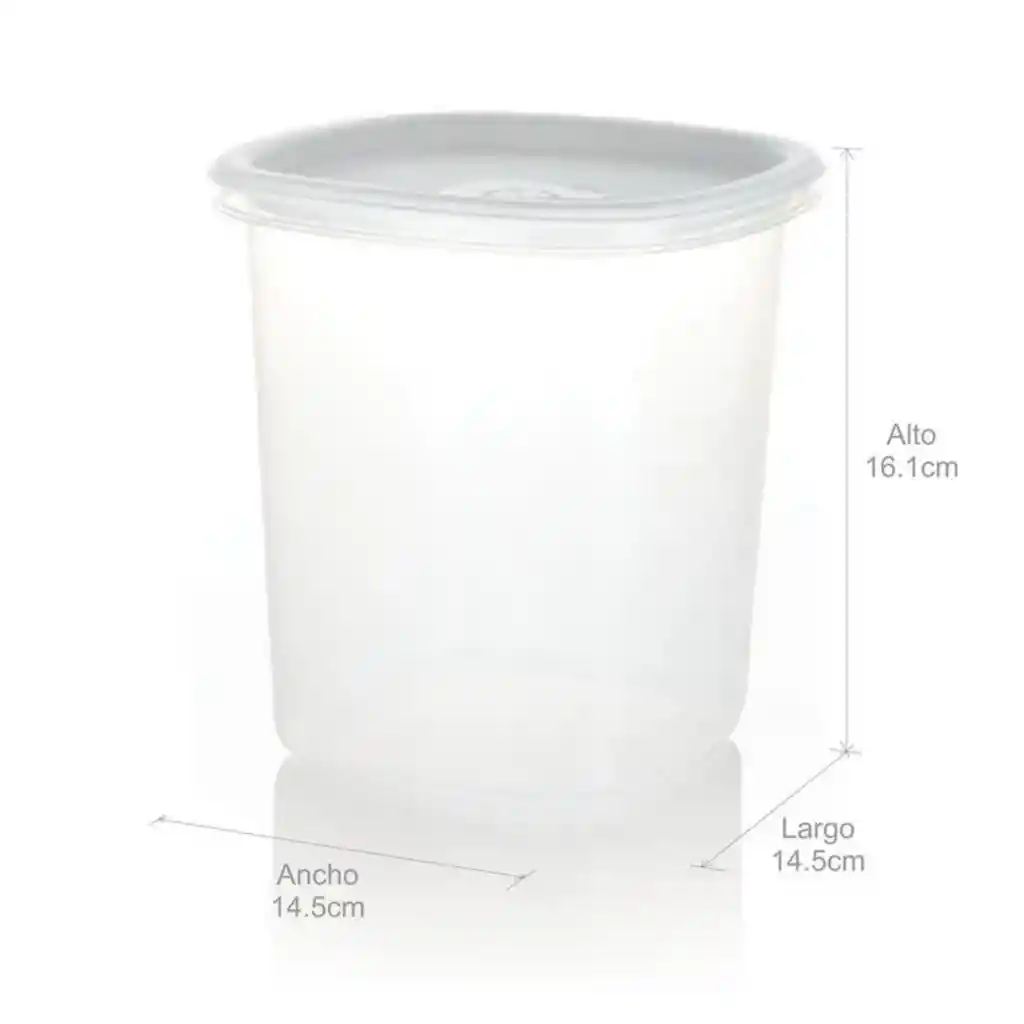 Recipiente Para Despensa Alto 1.5l Estra 4-1001670 -transparente