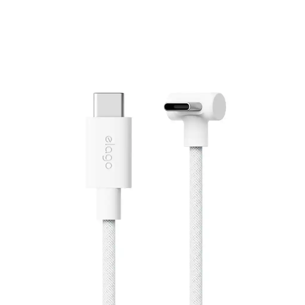 Cable Usb-c A Usb-c De 90 Grados 2 Metros Elago En Blanco