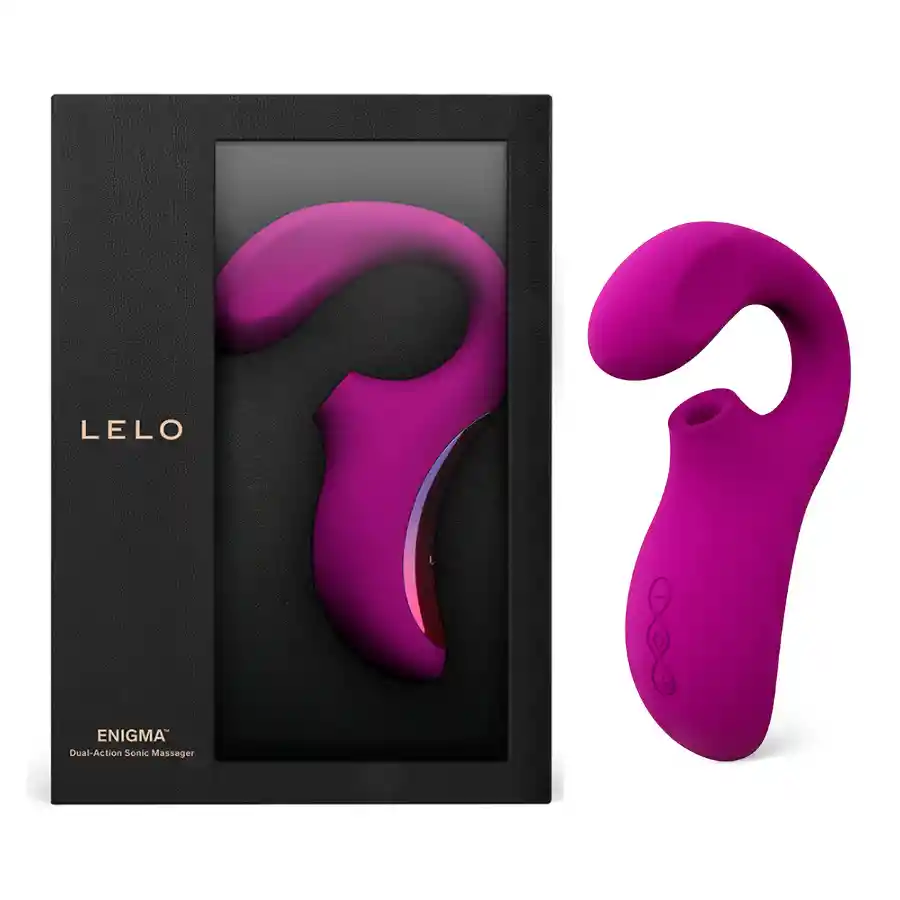 Vibrador Y Succionador Enigma Morado Lelo