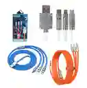 El Cable De Carga Rápida 3 En 1 Naranja Ca-880 Para Todos Tus Dispositivos