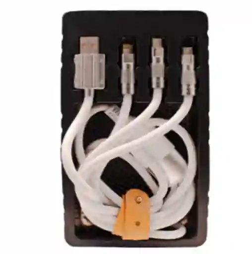 El Cable De Carga Rápida 3 En 1 Ca Blanco -880 Con Tecnología Innovadora