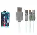 El Cable De Carga Rápida 3 En 1 Ca Blanco -880 Con Tecnología Innovadora