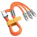 El Cable De Carga Rápida 3 En 1 Ca Naranja -880: Una Solución Todo En Uno