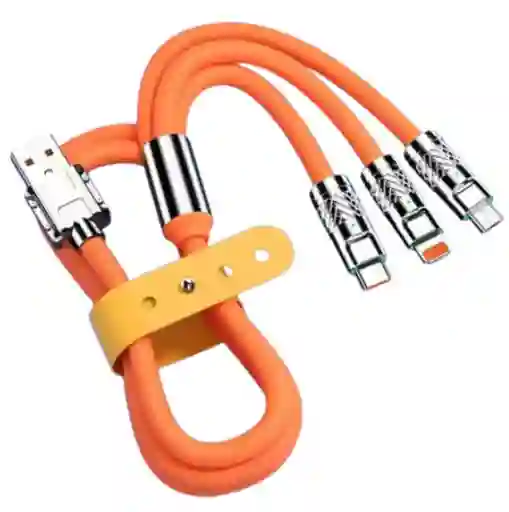 El Cable De Carga Rápida 3 En 1 Ca Naranja -880: Una Solución Todo En Uno