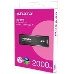 Unidad Solida Externa Adata Sc610 2tb Usb 3.2 (usb-a)