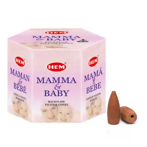 Hem Incienso Backflow Conos De Reflujo Fragancia Mama Y Bebe Efecto Cascada