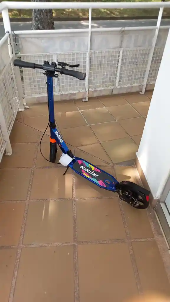 Scooter Monopatín Patineta Urbana Metálica Adultos Niños Discovery Aluminio Con Amortiguacion Y Frenos De Disco, Rueda Grande 8 Pulgadas
