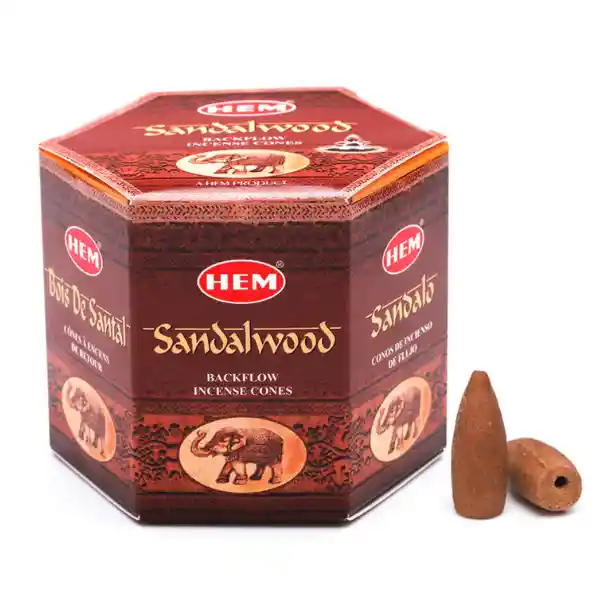 Hem Incienso Backflow Conos De Reflujo Fragancia Sandalo Efecto Cascada