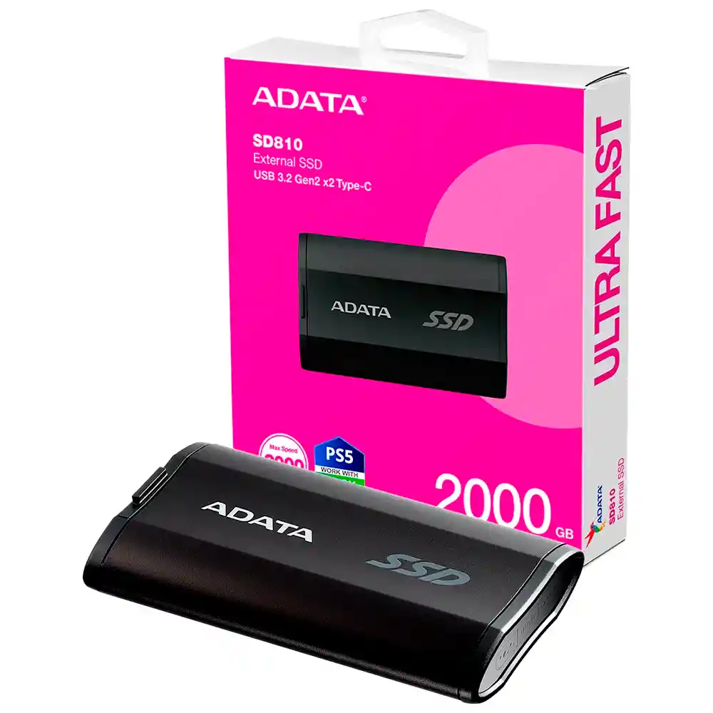 Unidad Solida Externa Adata Sd810 2tb Usb 3.2 (usb-c)