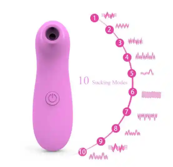 Succionador 10 Velocidades Pilas Color Rosado