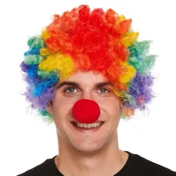 Peluca Afro Payaso Colores Multicolor Disfraz Hallowen Lgbt