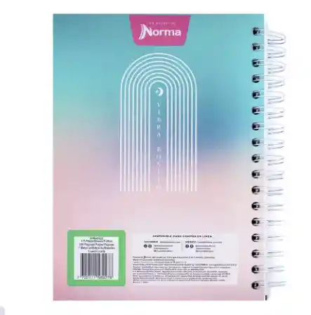 Cuaderno Argollado 7 Materias Cuadriculado Motivacional Durabook Kiut Grande 175 Hojas