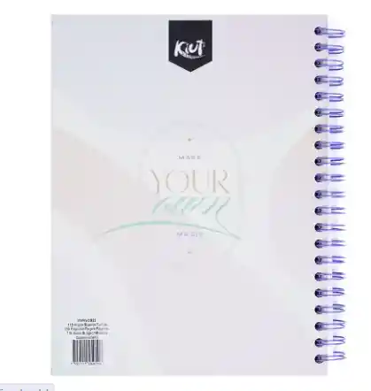 Cuaderno Argollado 5 Materias Cuadriculado Motivacional Durabook Kiut Grande 175 Hojas