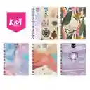 Cuaderno Argollado 5 Materias Cuadriculado Motivacional Durabook Kiut Grande 175 Hojas