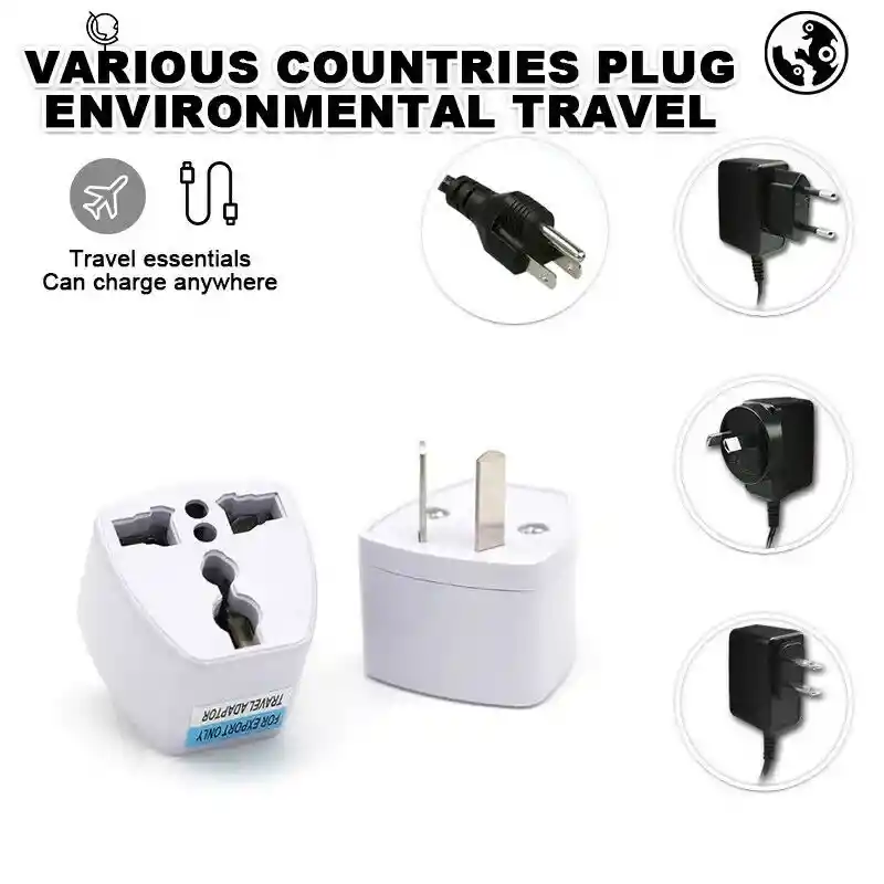 2x Adaptador Convertidor Mundial Europa Australia A Americano