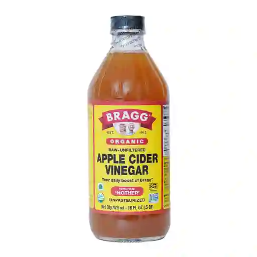 Bragg Vinagre Cidra Manzana Organico Con La Madre 473 Ml Kosher