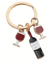 Llavero Diseño De Vino Y Copas Para Hombre O Mujer Para Llaves