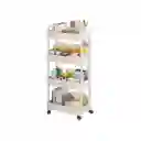 Carrito Organizador Multifuncional 4 Estantes Con Ruedas