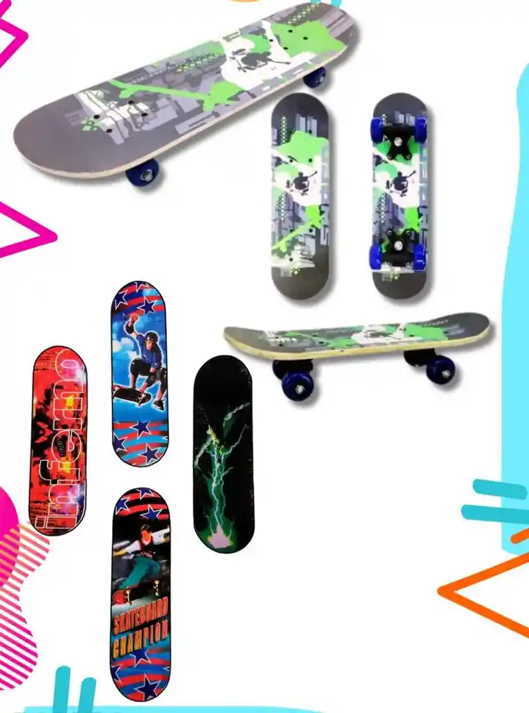 Patineta Skate Tabla Scooter Pequeña Diferentes Motivos
