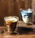 Vaso En Vidrio Para Trago Whisky Con Diseño De Calavera