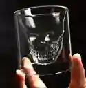 Vaso En Vidrio Para Trago Whisky Con Diseño De Calavera