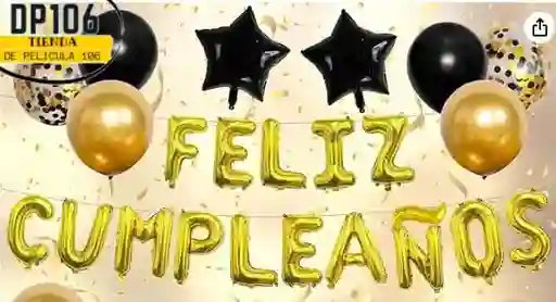 Feliz Cumpleaños Dorado Super Combo