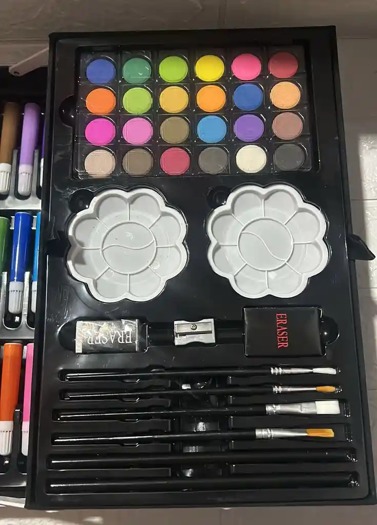 Set De Arte Mario Bros Marcadores + Crayolas + Colores + Plumones + Pintura Acrilica Etc