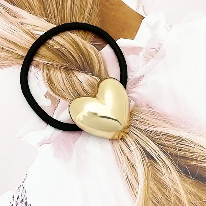 Hair Cuffs , Liga Para El Cabello Con Aplicación En Forma De Corazón