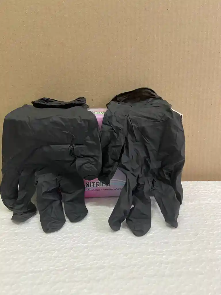 Caja X 100 Guantes De Nitrilo Negro Talla M