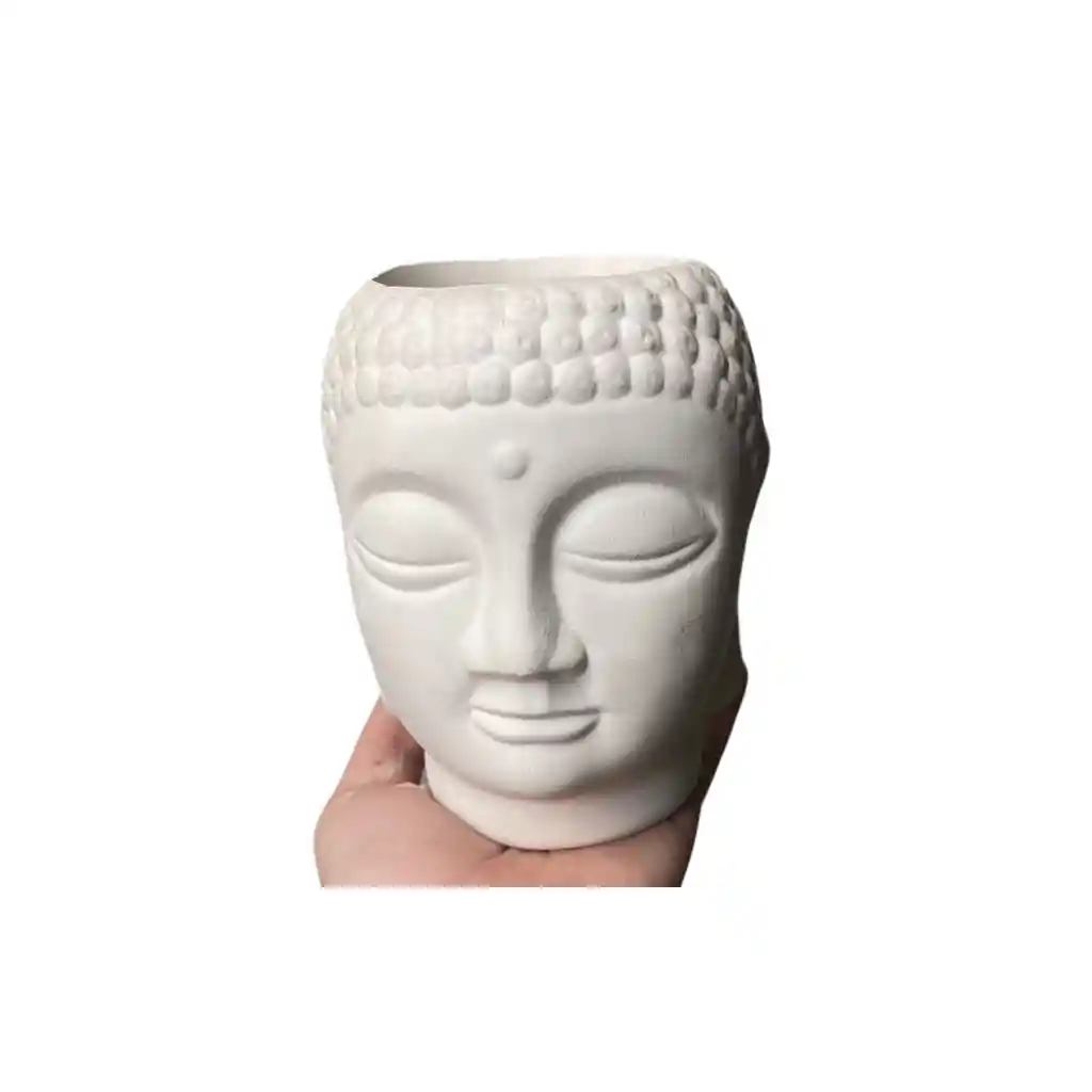 Maceta De Yeso Cabeza De Buda