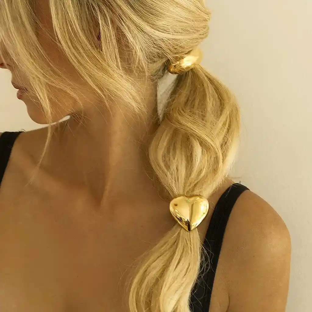 Hair Cuffs , Liga Para El Cabello Con Aplicación En Forma De Corazón