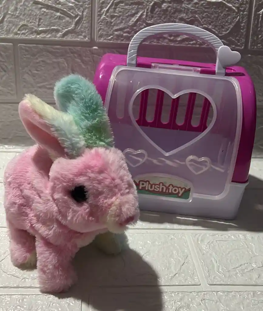 Conejo Mecanico + Canasta Juguetes Para Niñas