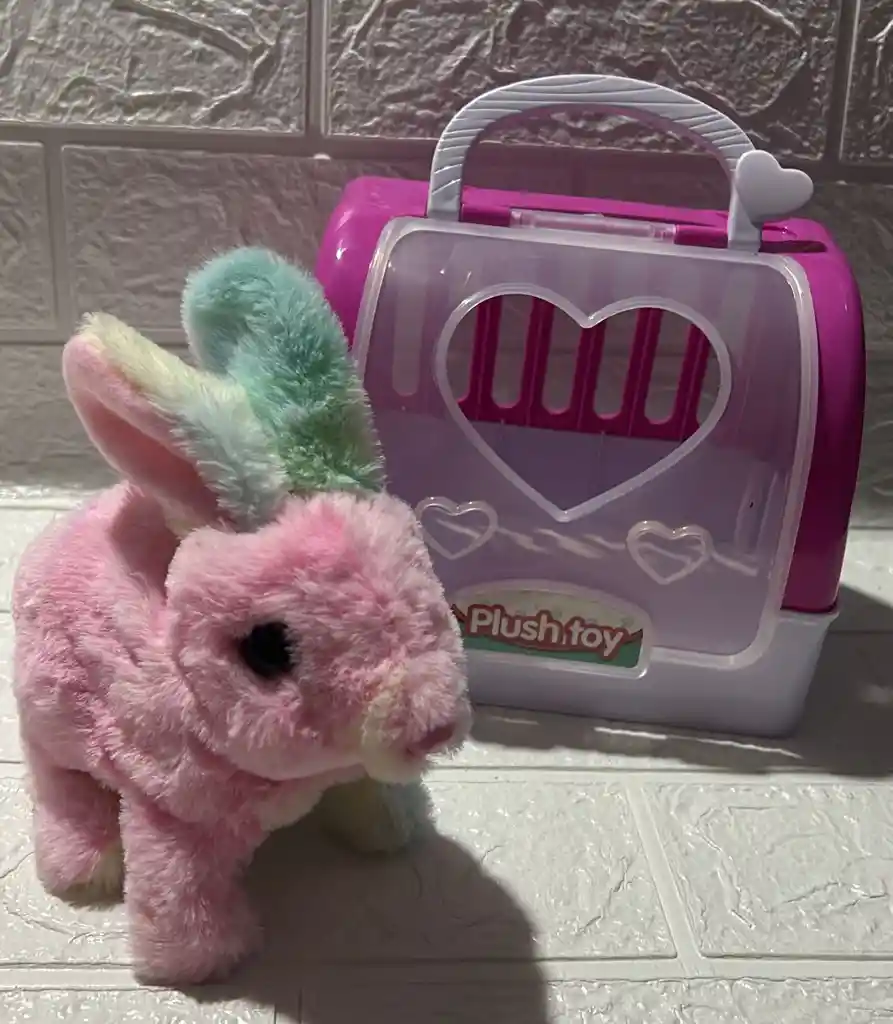 Conejo Mecanico + Canasta Juguetes Para Niñas