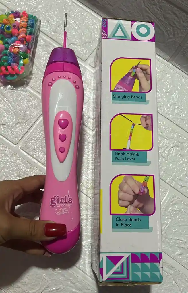 Maquina Para Hacer Trenzas + Chaquiras Juguetes Para Niñas