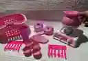 Accesorios Para Cocina Niñas Ollas + Estufa + Canasta Etc Juguetes Para Niña