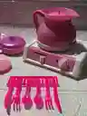 Accesorios Para Cocina Niñas Ollas + Estufa + Canasta Etc Juguetes Para Niña