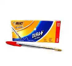 Caja Lapicero Rojo Bic Con Tapa X 12 Und