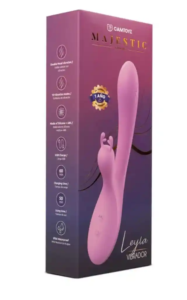 Vibrador De Conejo Siliconado Dual Para El Punto G Femenino / Clitoris