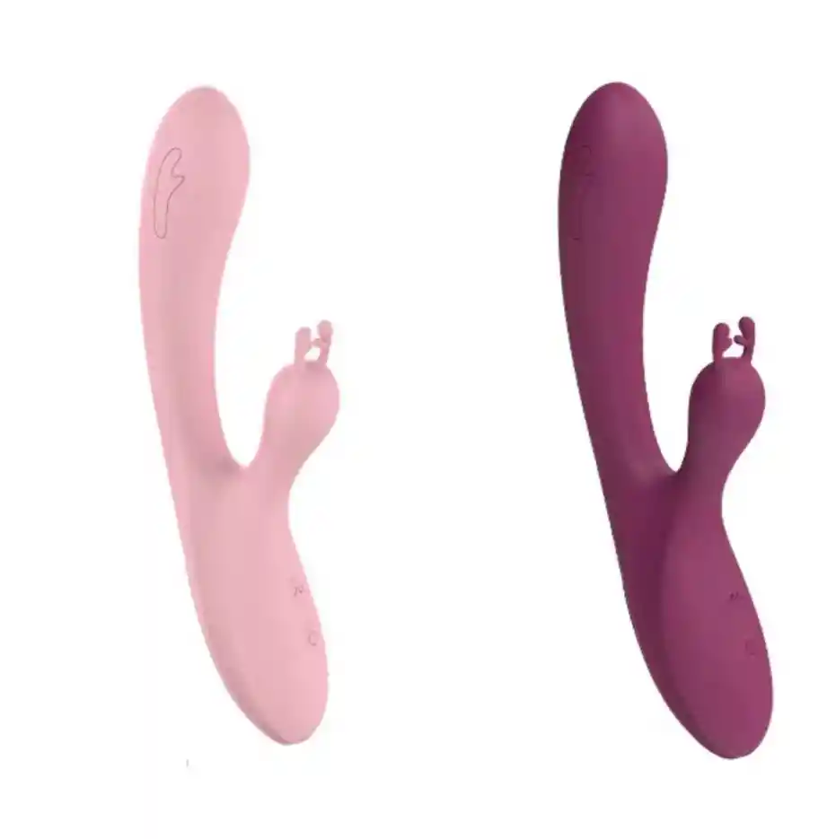 Vibrador De Conejo Siliconado Dual Para El Punto G Femenino / Clitoris