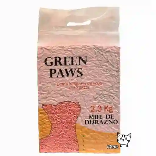 Arena Green Paws De Soya Miel Durazno 2.3kg Para Gatos