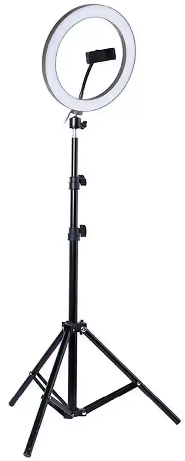 Aro De Luz Led 26 Cm Con Trípode 2.1 Metros 3 Climas De Luz