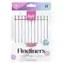 Kiut Marcadores Micro Punta O Fineliners X12