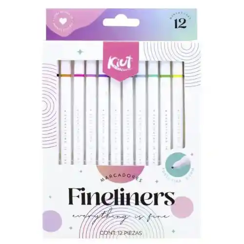 Kiut Marcadores Micro Punta O Fineliners X12