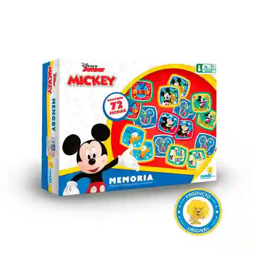 Juego De Mesa De Memoria Mickey Mouse Marca Ronda Original