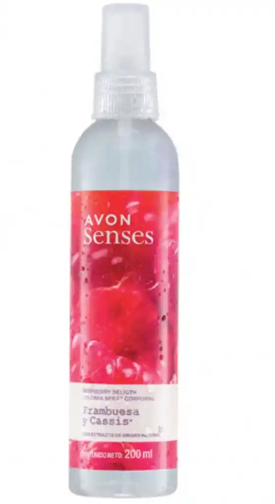 Colonia Corporal Avon Senses Frambuesa Y Cassis. - Rappi