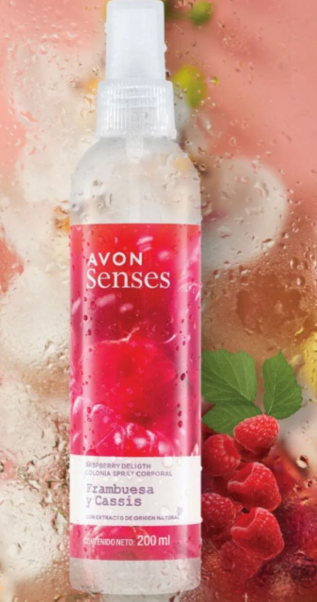 Colonia Corporal Avon Senses Frambuesa Y Cassis. - Rappi
