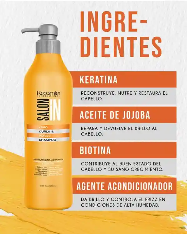 2x Shampoo Recamier Para Crespos X300ml (dos Unidades De X300ml)